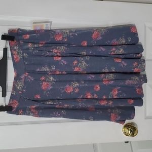 LuLaRoe Madison Dusty Blue Floral Skirt